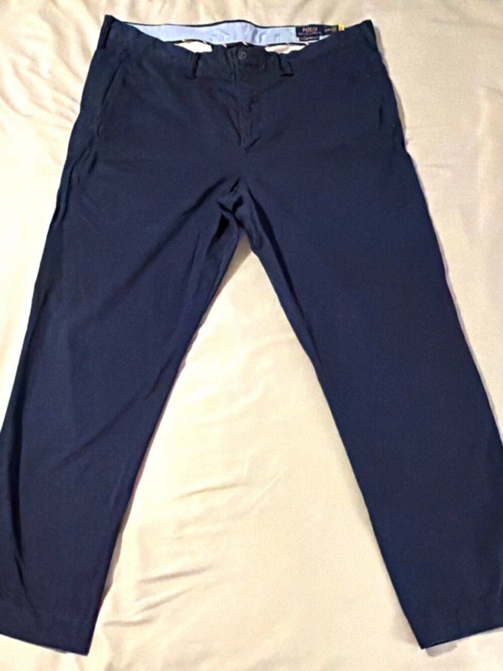 Polo Ralph Lauren Men’s Navy Cotton Twill Chino Pants Straight Stretch 40x30